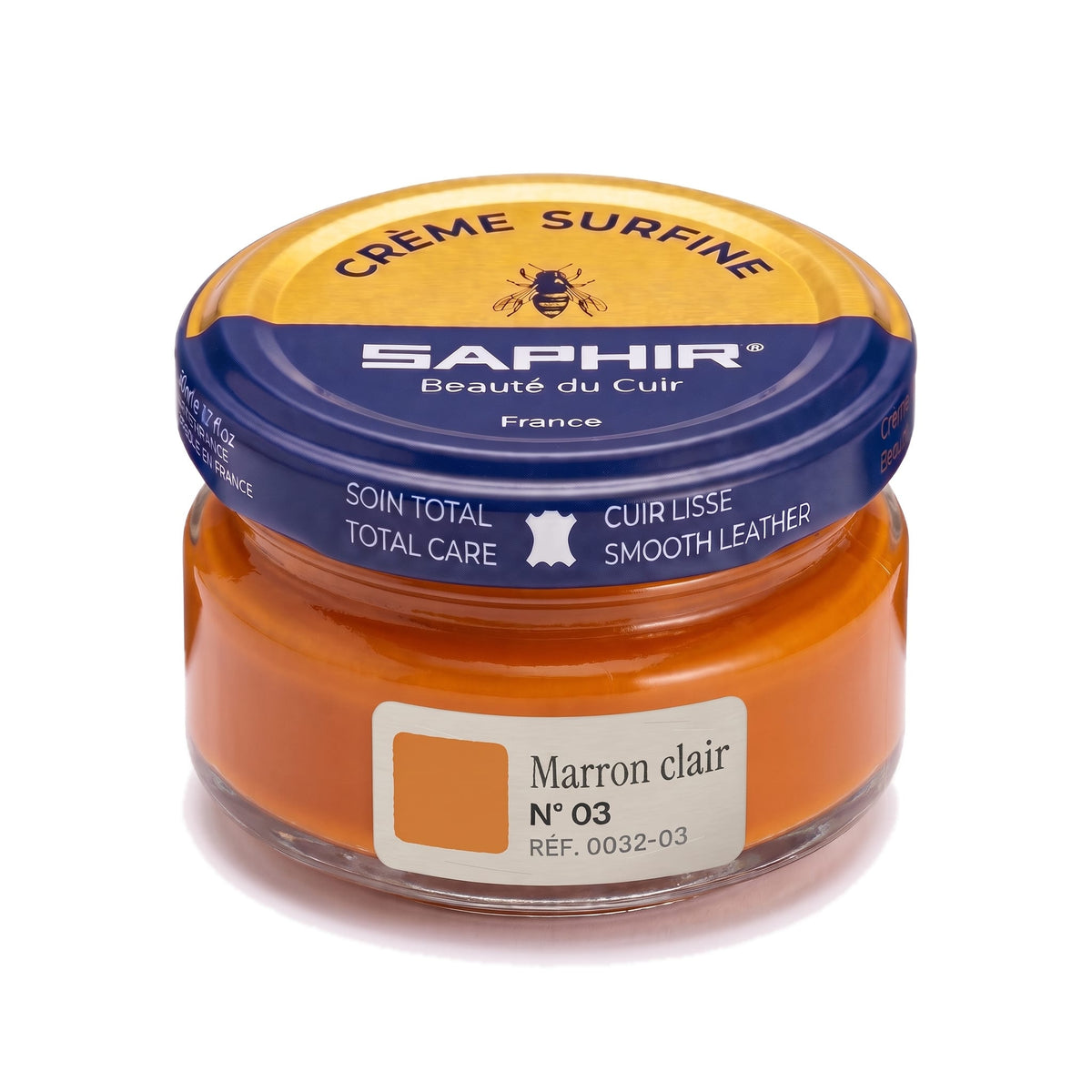 Crème Surfine Saphir Marron clair, pot en verre de 50 ml