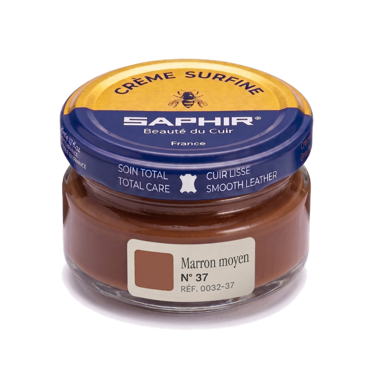 Crème Surfine Saphir Marron moyen, pot en verre de 50 ml