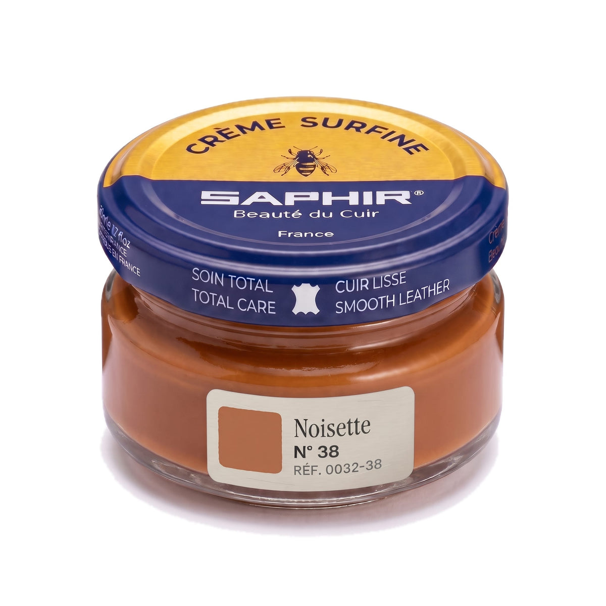 Crème Surfine Saphir Noisette, pot en verre de 50 ml