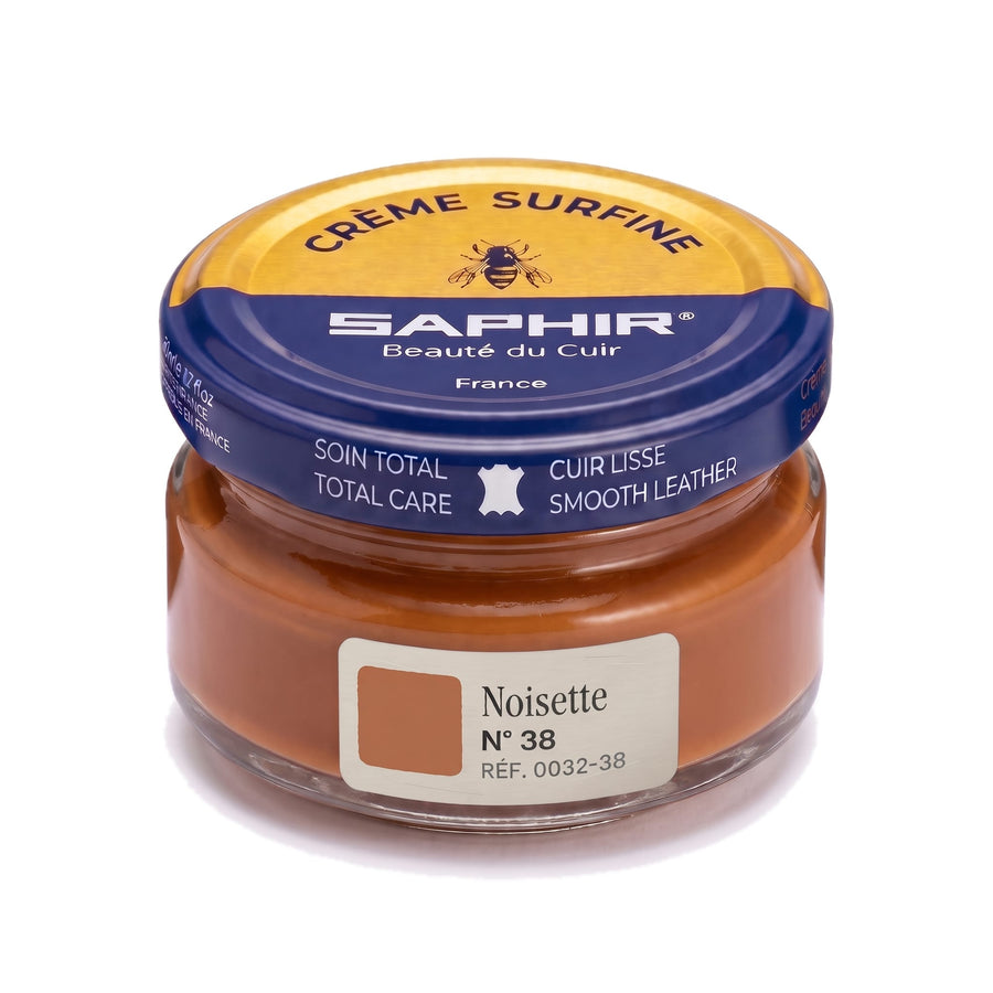 Crème Surfine Saphir Noisette, pot en verre de 50 ml