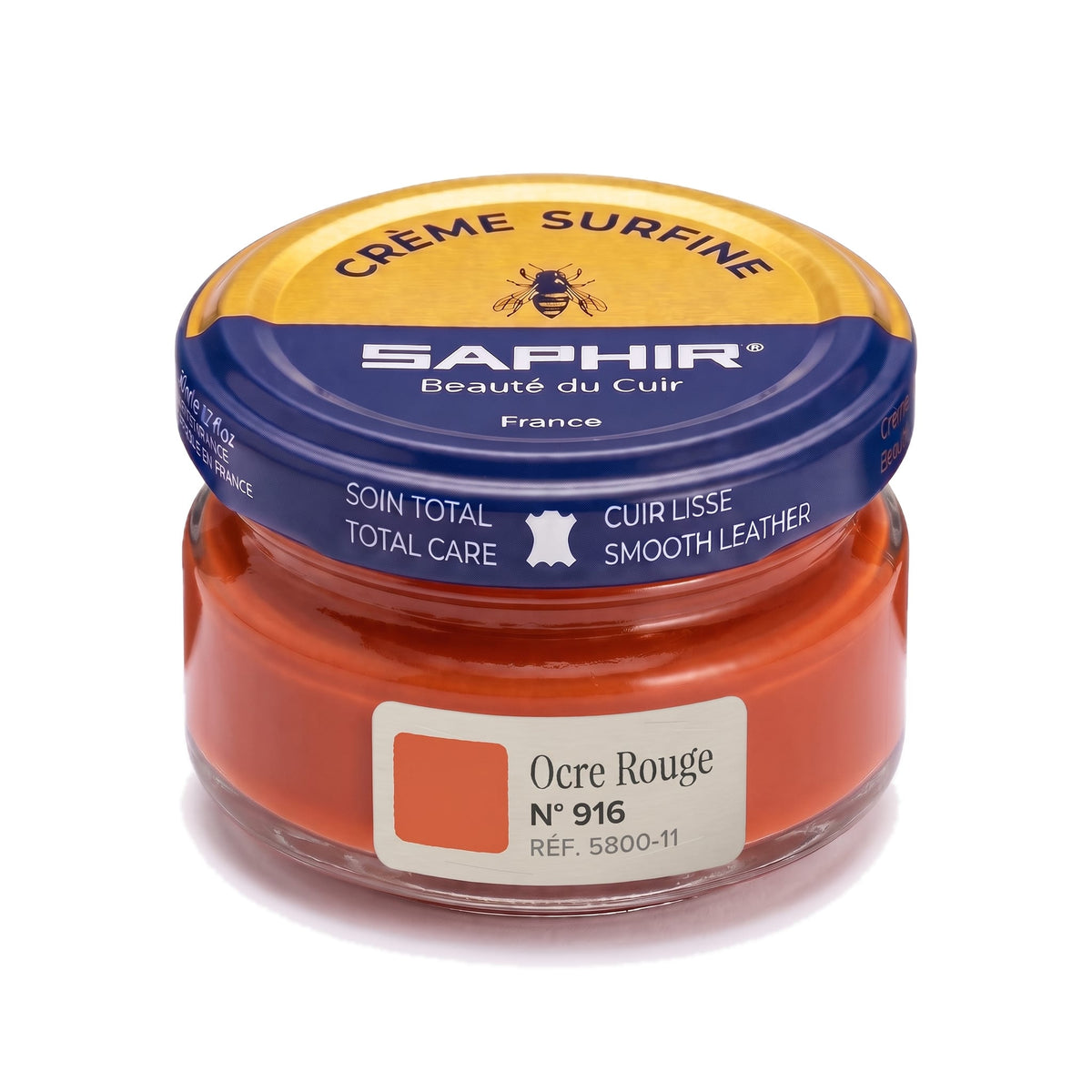 Crème Surfine Saphir Ocre Rouge, pot en verre de 50 ml