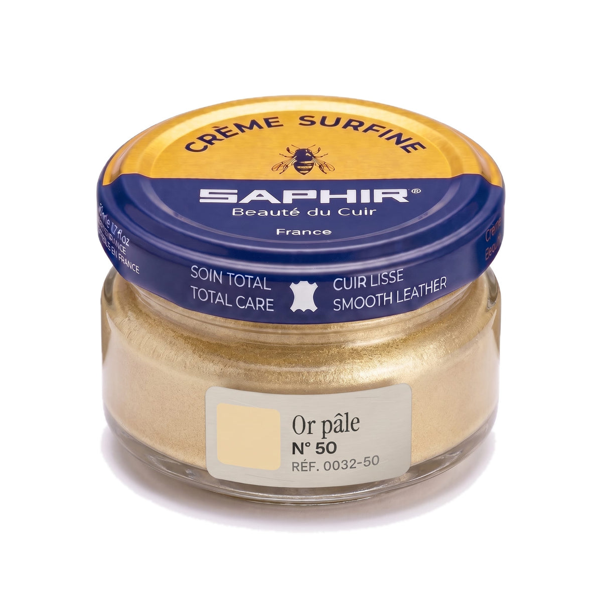 Crème Surfine Saphir Or pâle, pot en verre de 50 ml