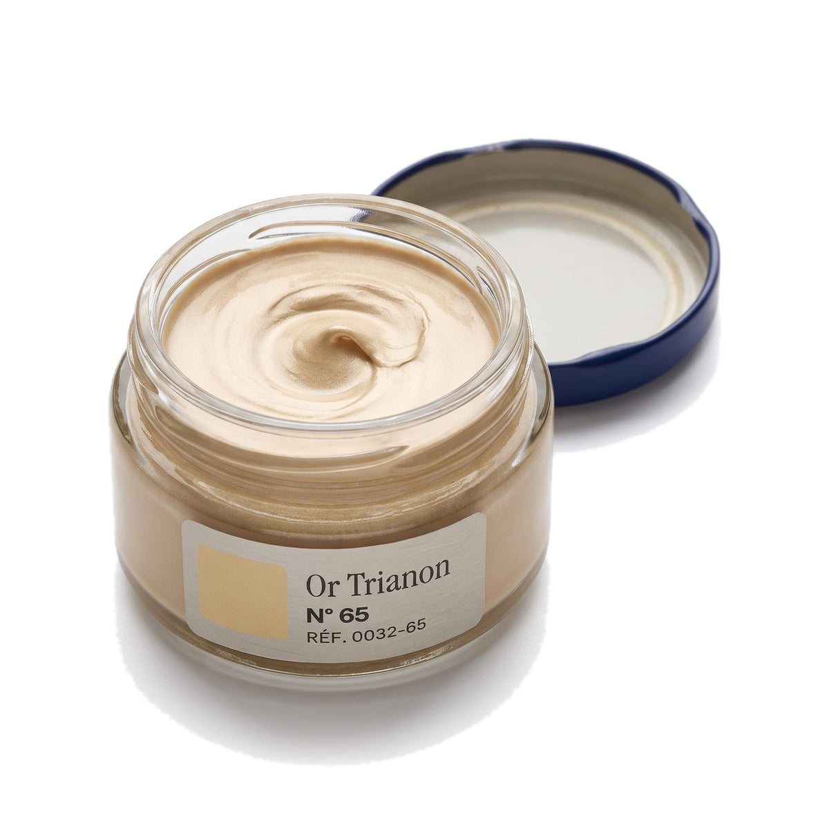Crème Surfine Saphir Or Trianon, pot ouvert, crème visible