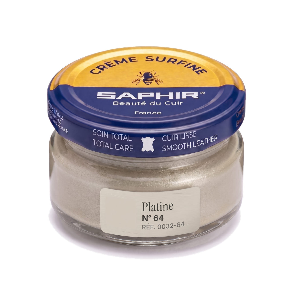 Crème Surfine Saphir Platine, pot en verre de 50 ml