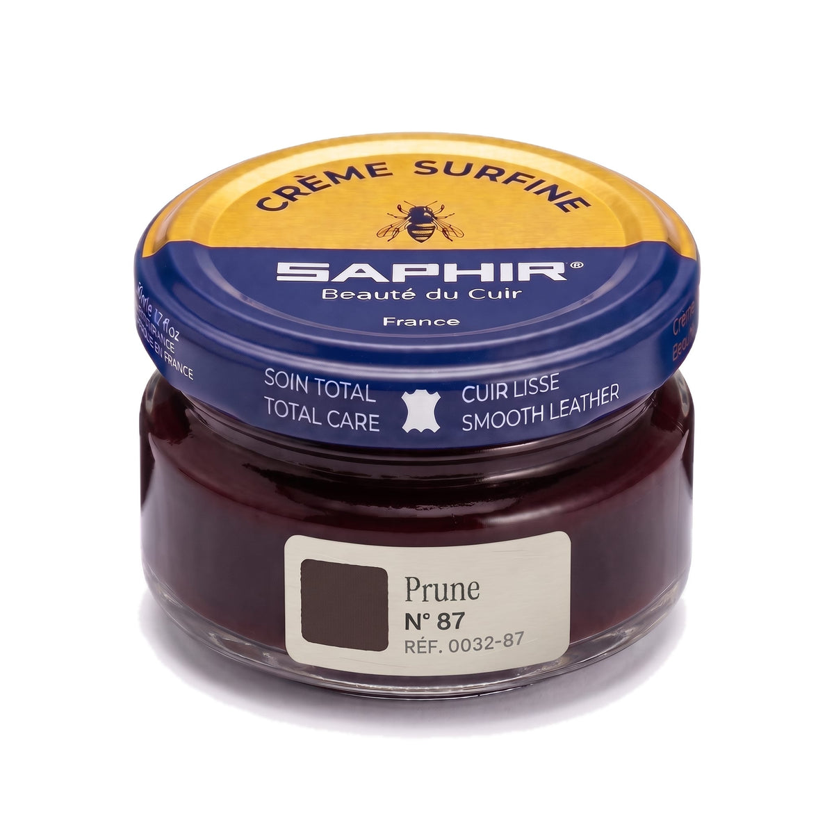 Crème Surfine Saphir Prune, pot en verre de 50 ml