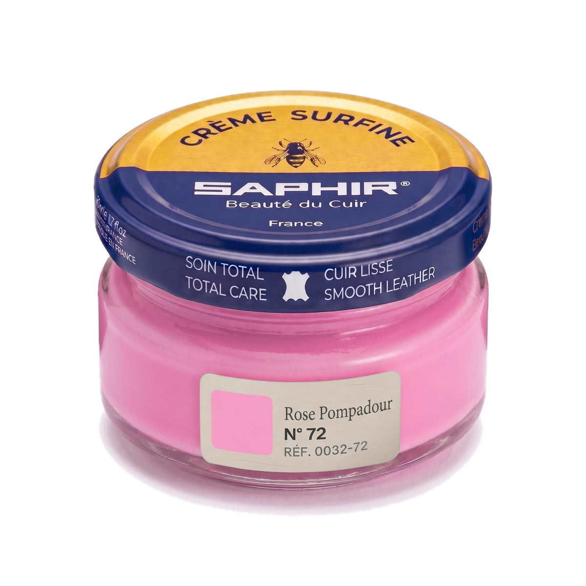 Crème Surfine Saphir Rose Pompadour, pot en verre de 50 ml