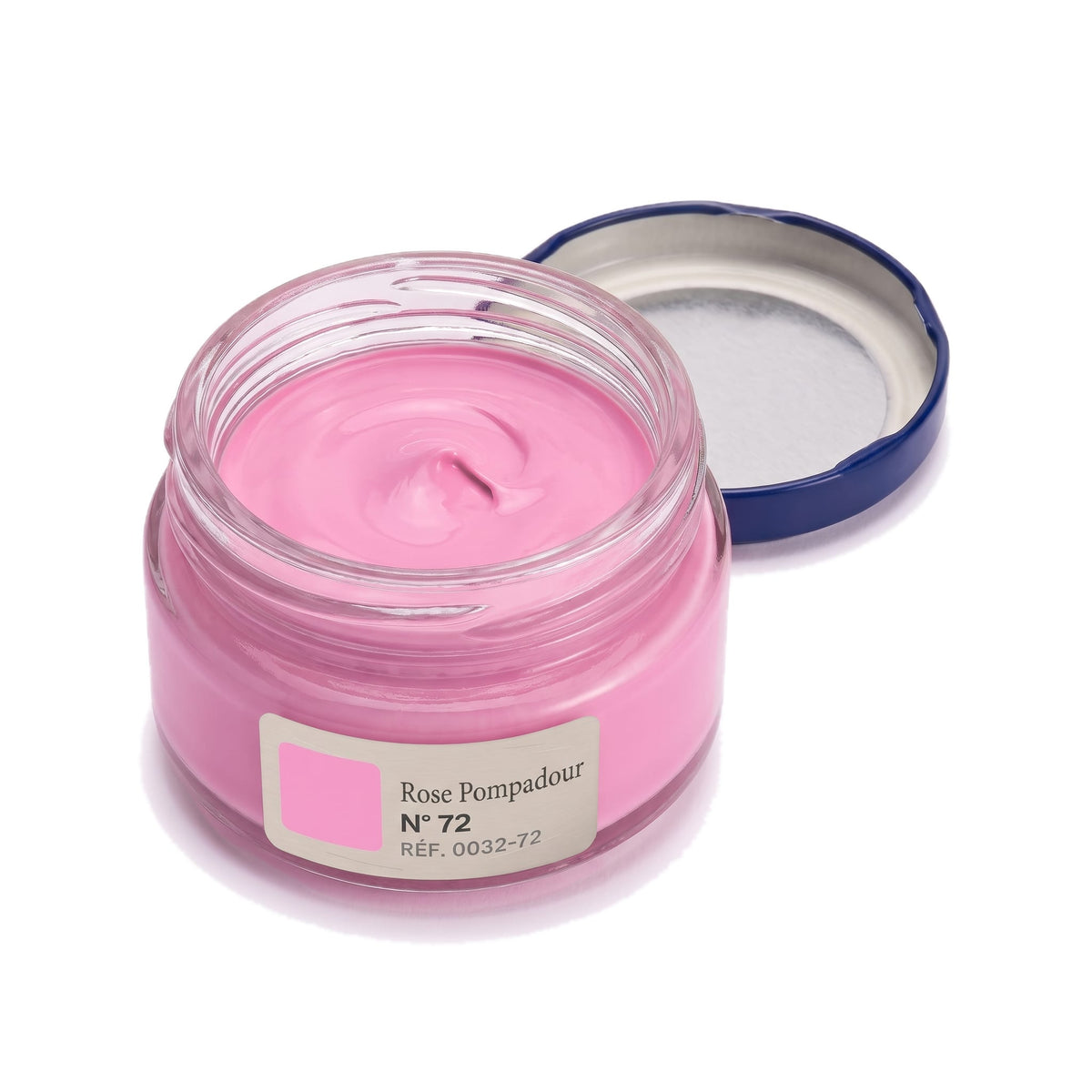 Crème Surfine Saphir Rose Pompadour, pot ouvert, crème visible