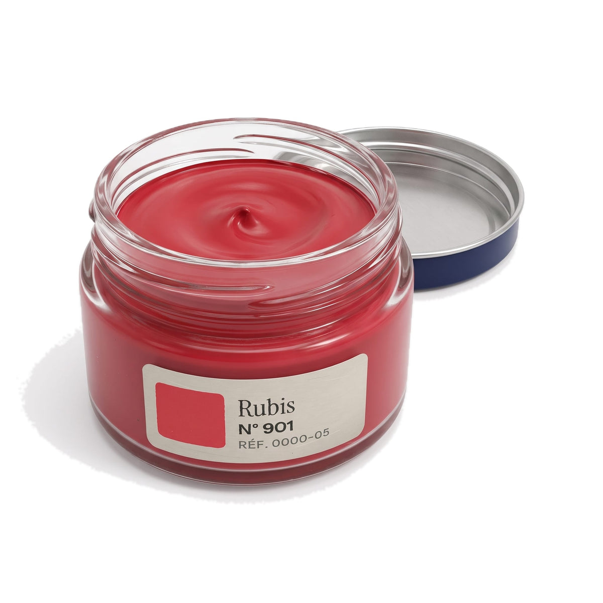 Crème Surfine Saphir Rubis, pot ouvert, crème visible