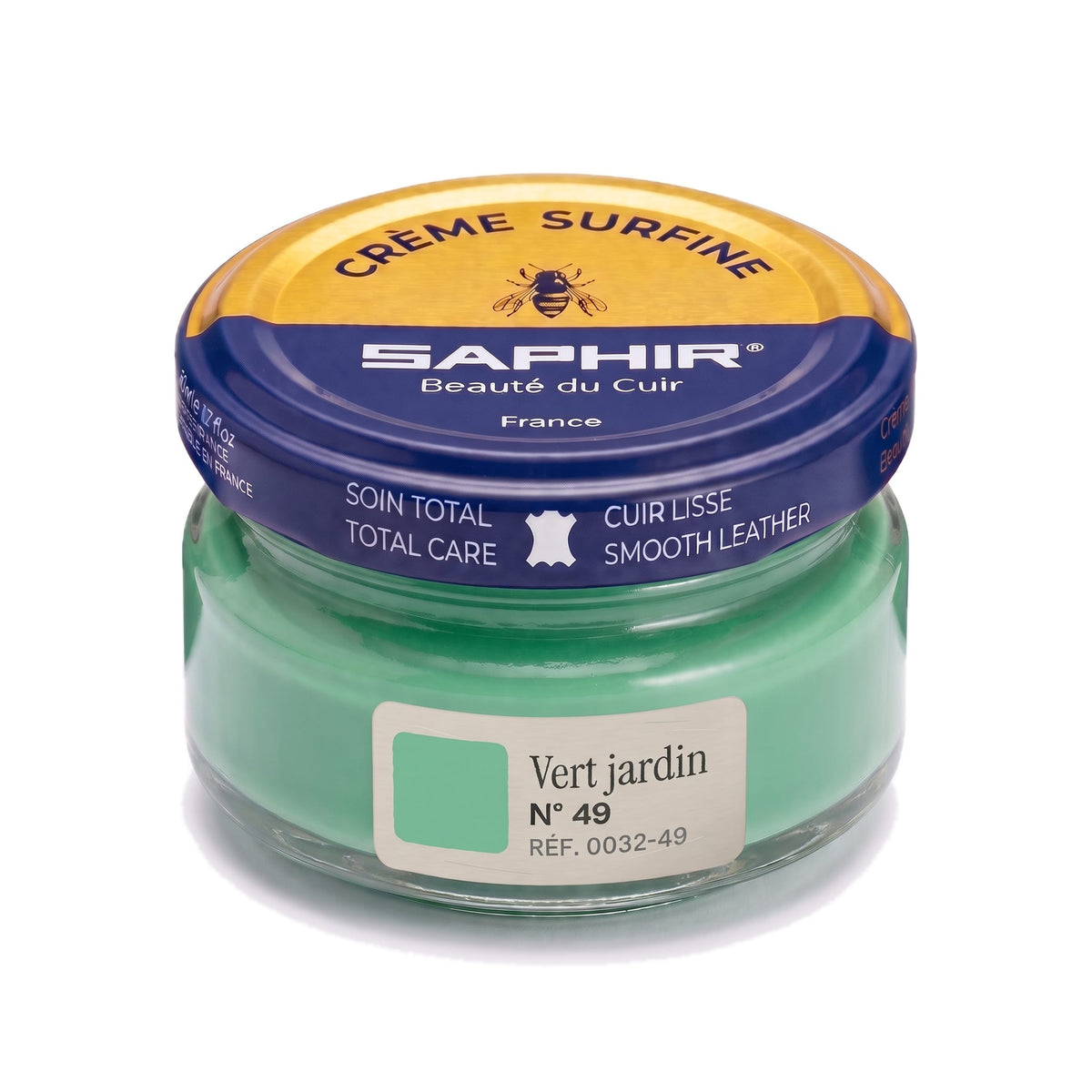 Crème Surfine Saphir Vert jardin, pot en verre de 50 ml