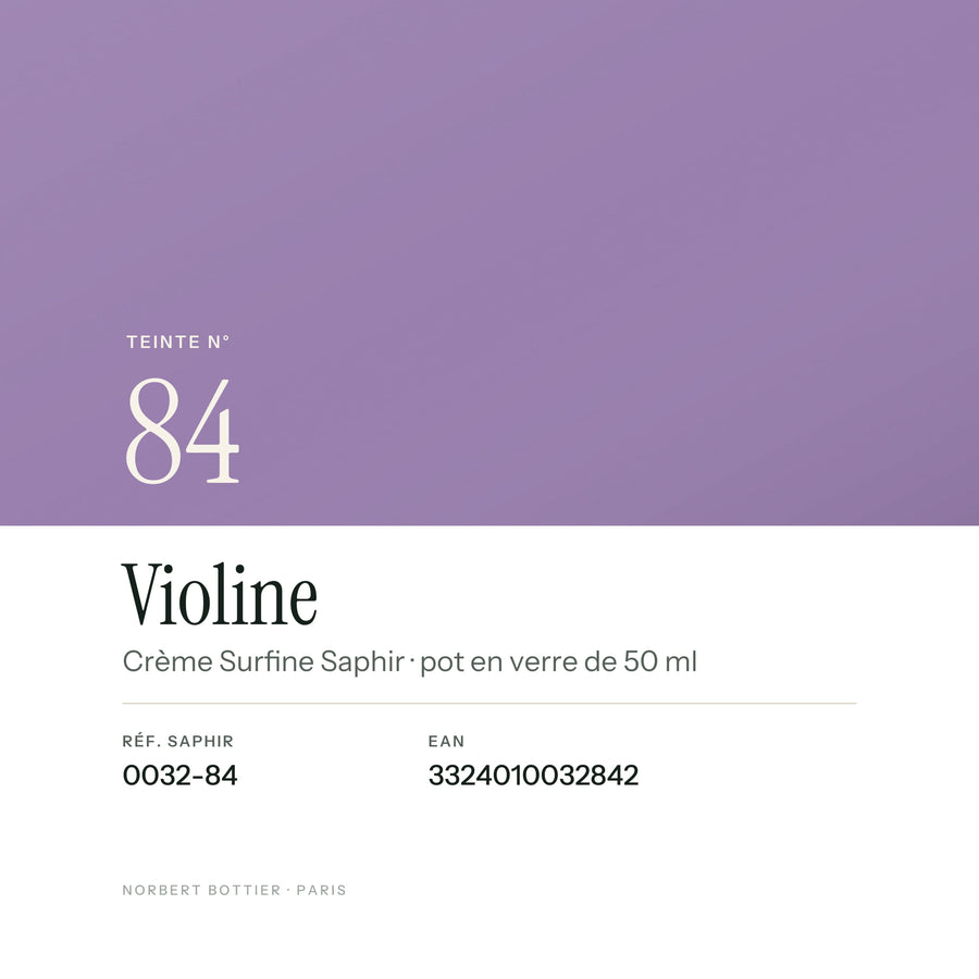 Teinte Violine n° 84 de la Crème Surfine Saphir, réf. 0032-84, EAN 3324010032842