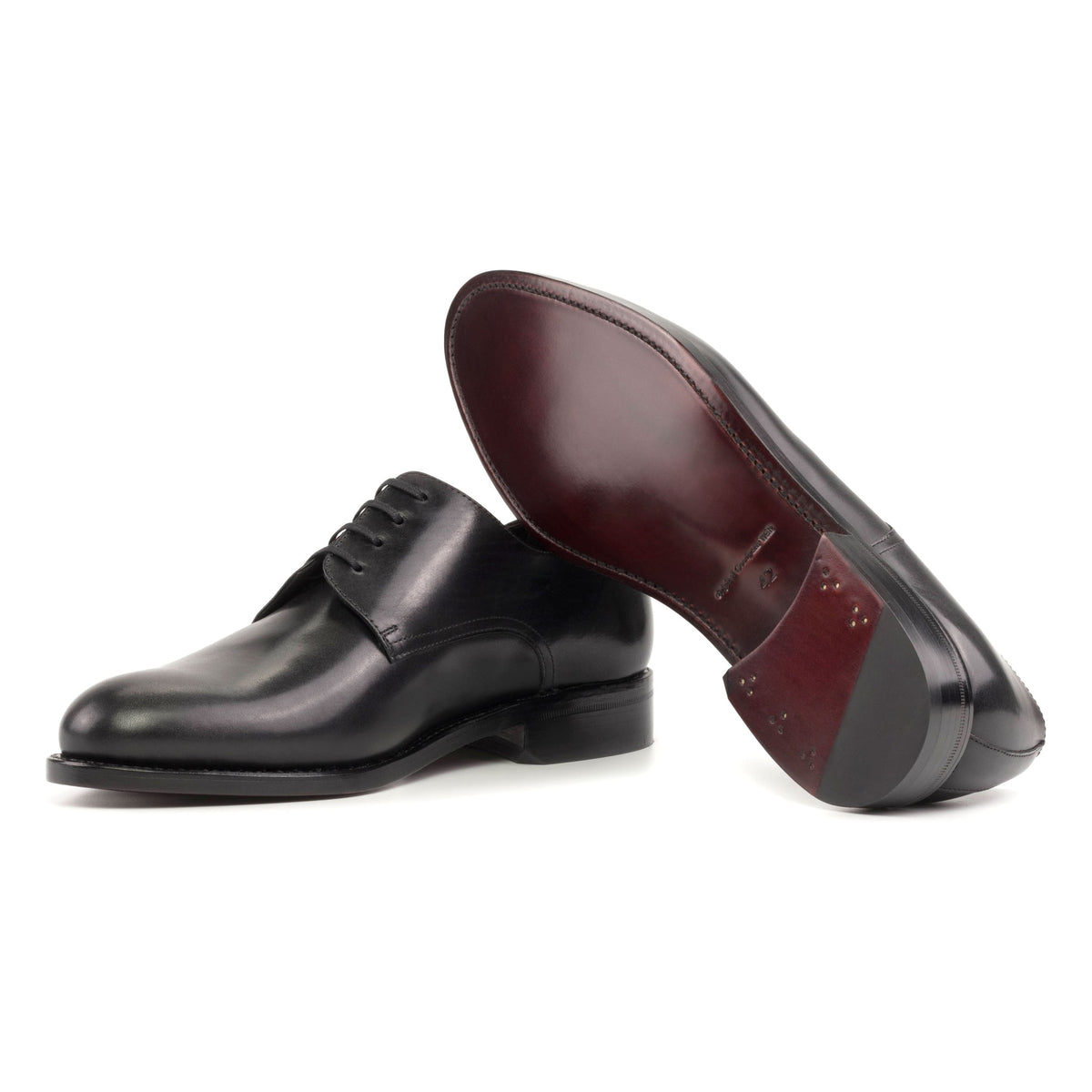Derby Blucher en cuir noir – vue 2