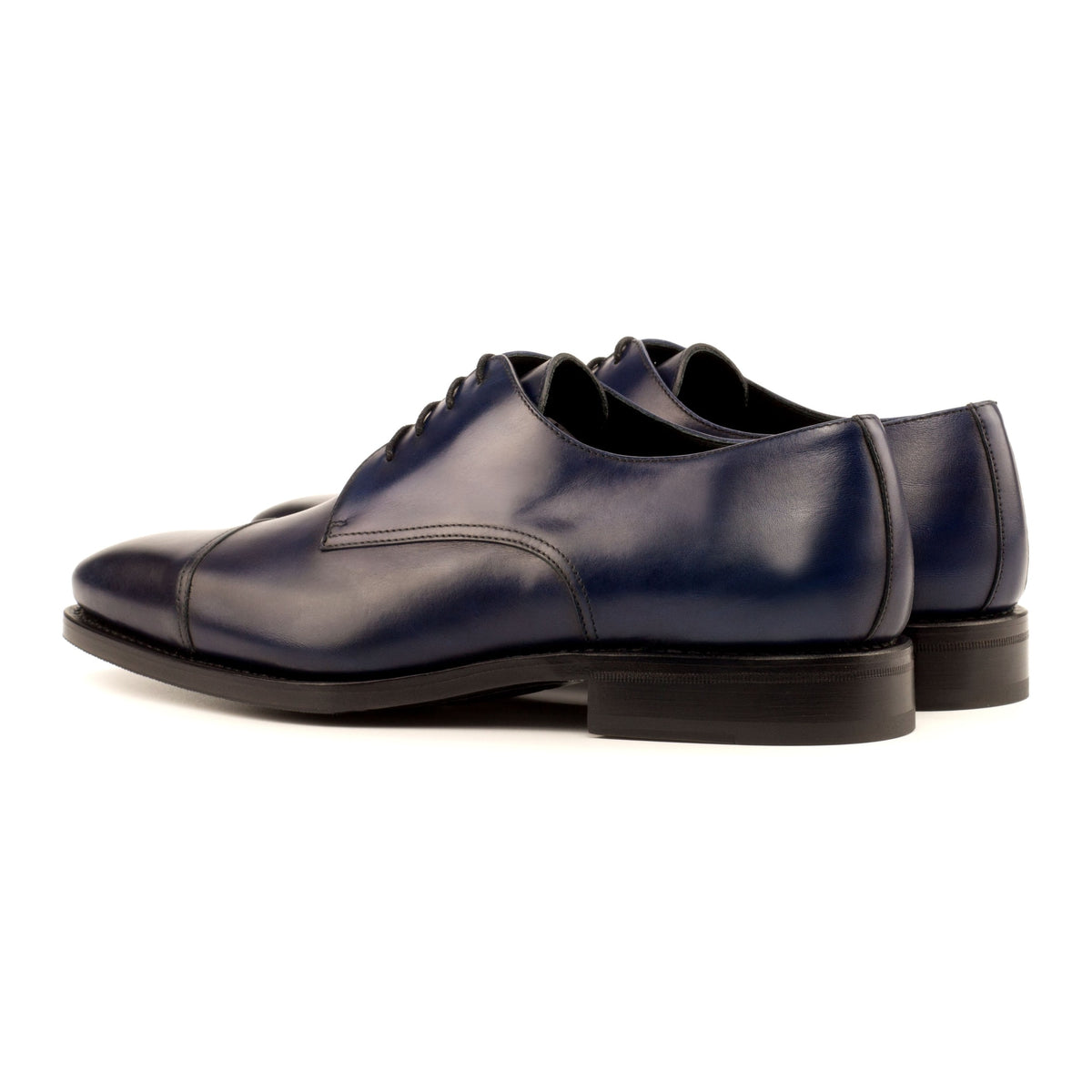 Derby Bout Droit en cuir bleu marine – vue 3