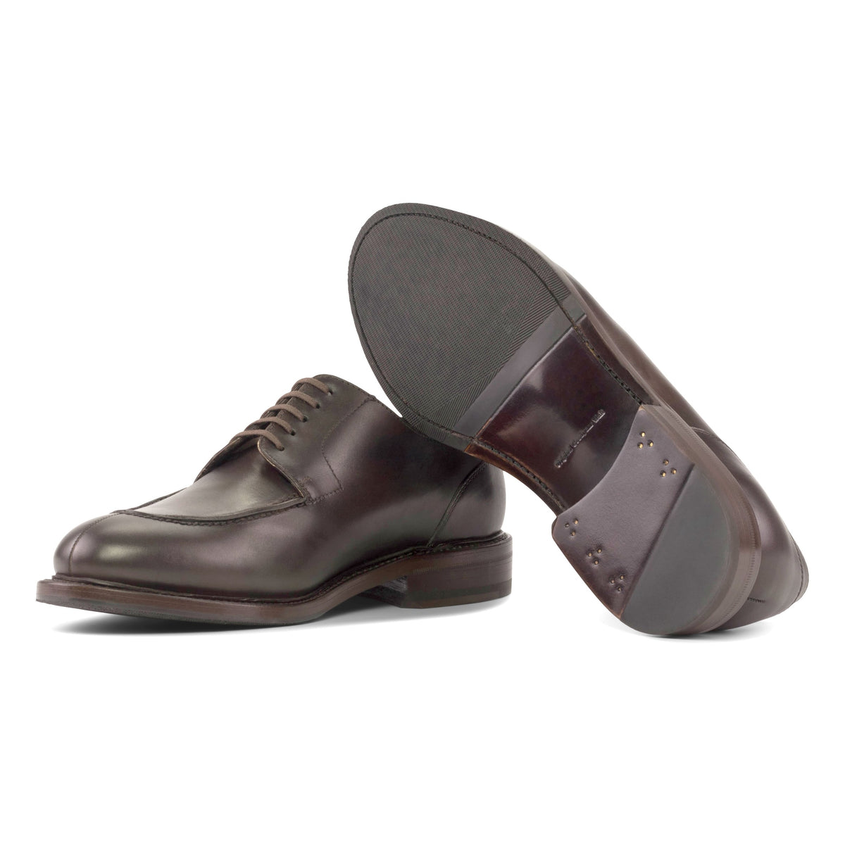 Derby Chasse en cuir marron foncé – vue 2