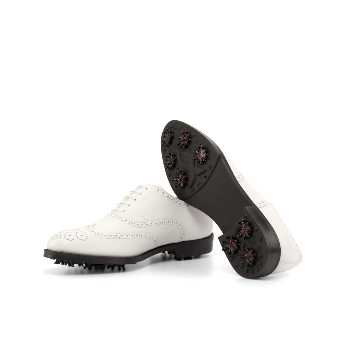 Derby brogue à lacets de golf en cuir blanc – vue 2