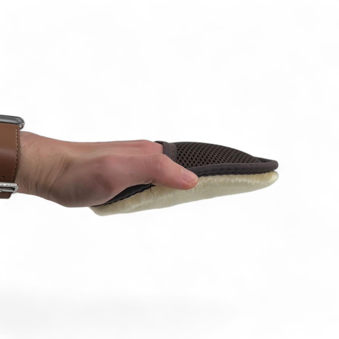Gant lustreur cuir clair – vue 4