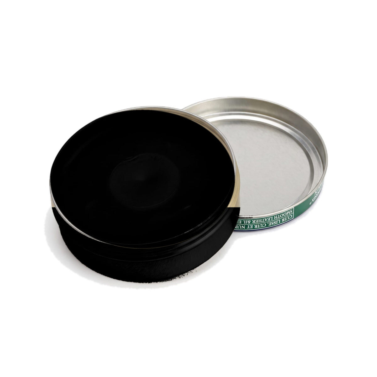 Graisse HP Dubbin Saphir Noir, boîte ouverte, cire visible