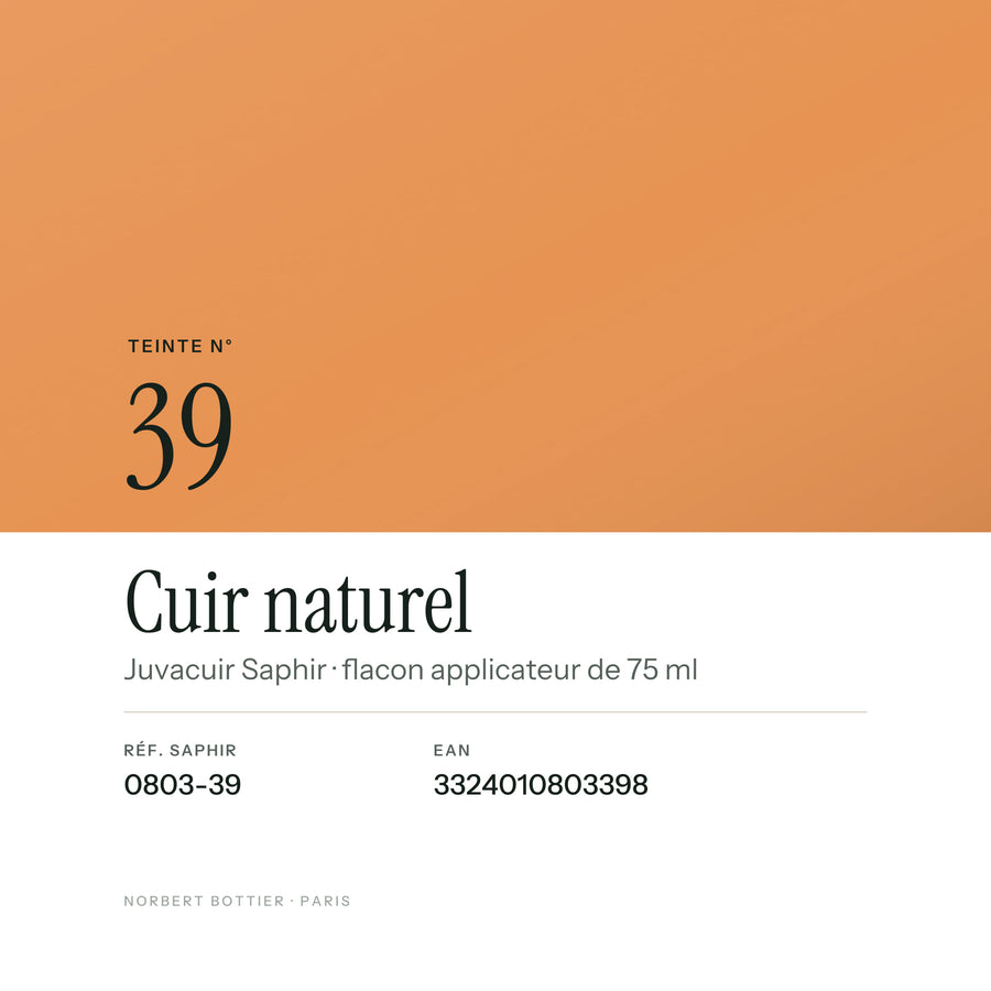 Teinte Cuir naturel n° 39 du Juvacuir Saphir, réf. 0803-39, EAN 3324010803398