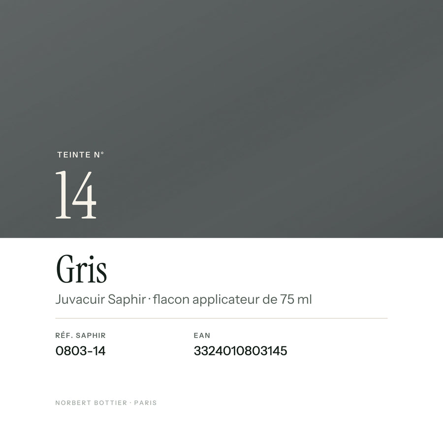 Teinte Gris n° 14 du Juvacuir Saphir, réf. 0803-14, EAN 3324010803145