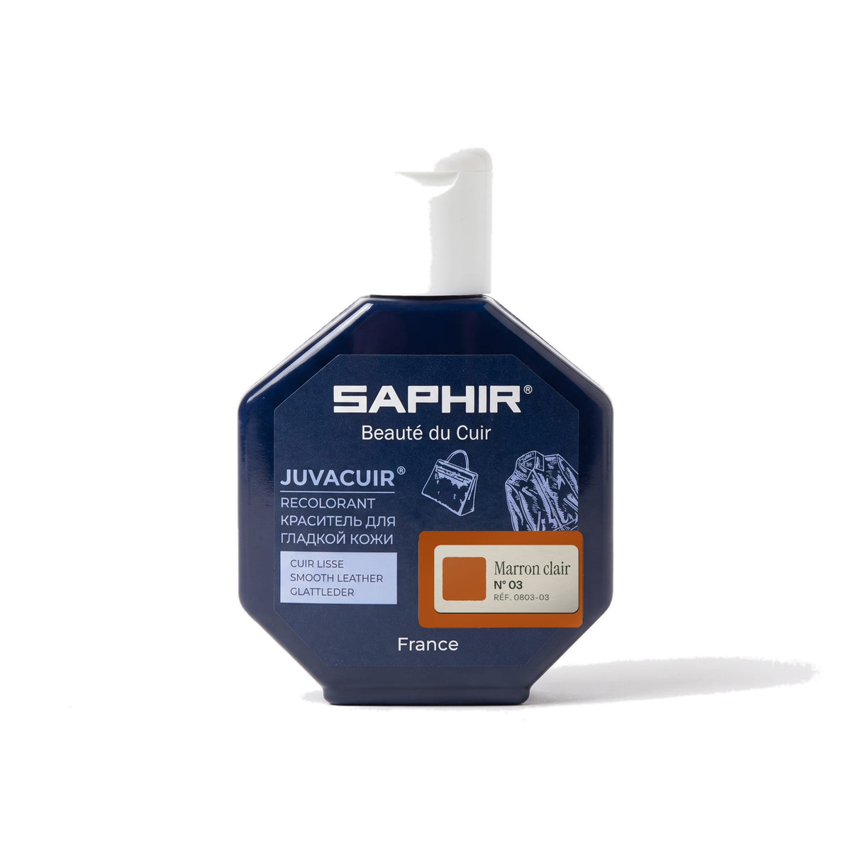 Juvacuir Saphir Marron clair, flacon applicateur de 75 ml