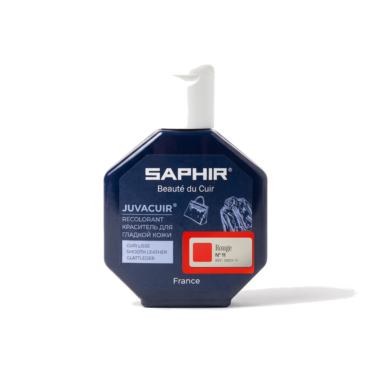 Juvacuir Saphir Rouge, flacon applicateur de 75 ml