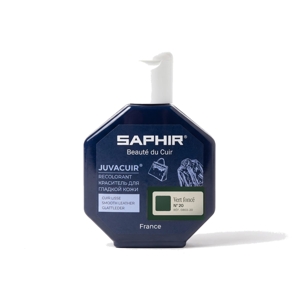 Juvacuir Saphir Vert foncé, flacon applicateur de 75 ml