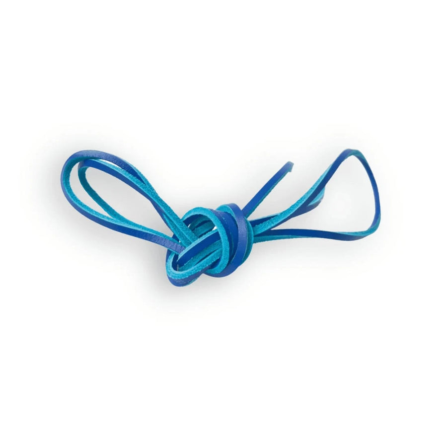 Lacets Cuir Plat Bleu pour chaussures bateau 120 cm Norbert Bottier