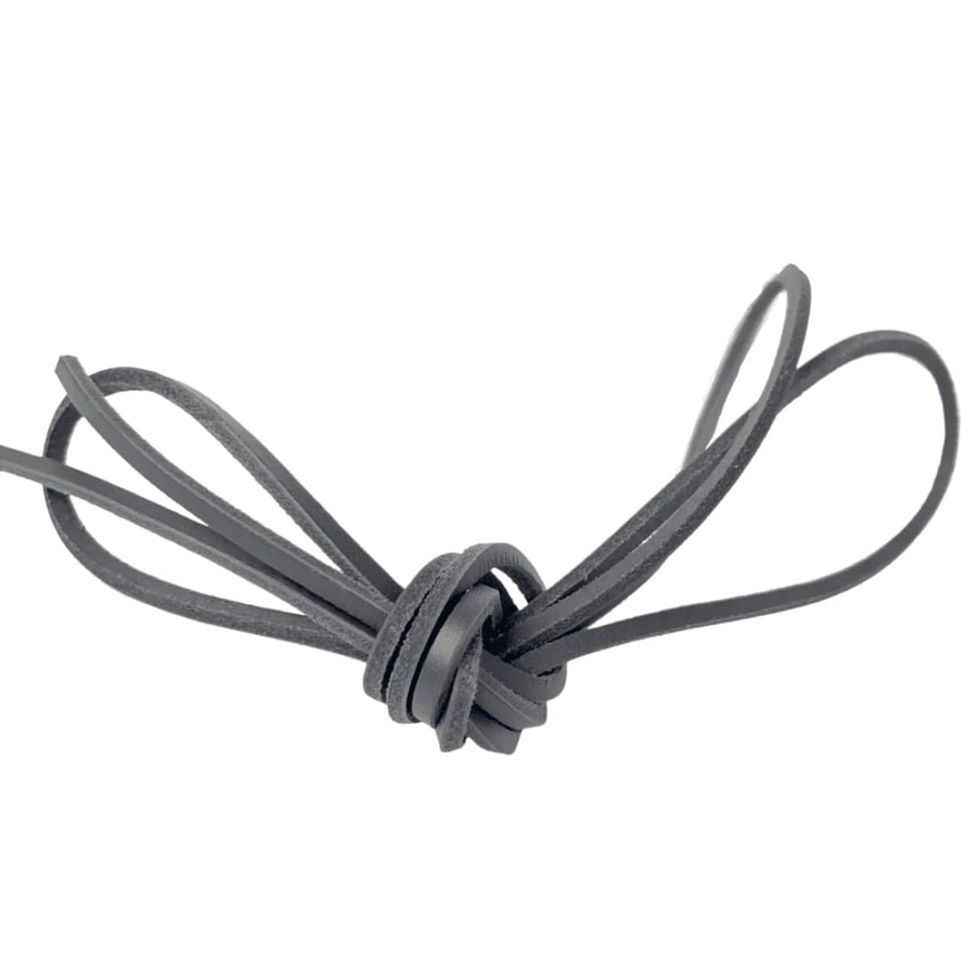 Lacets Cuir Plat Noir pour chaussures bateau 120 cm Norbert Bottier