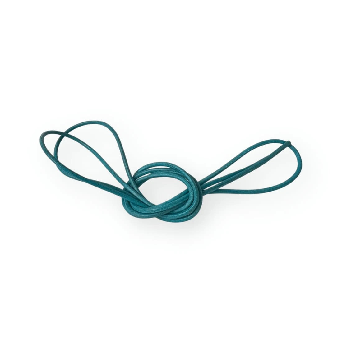 Lacets cuir ronds fins Turquoise Norbert Bottier