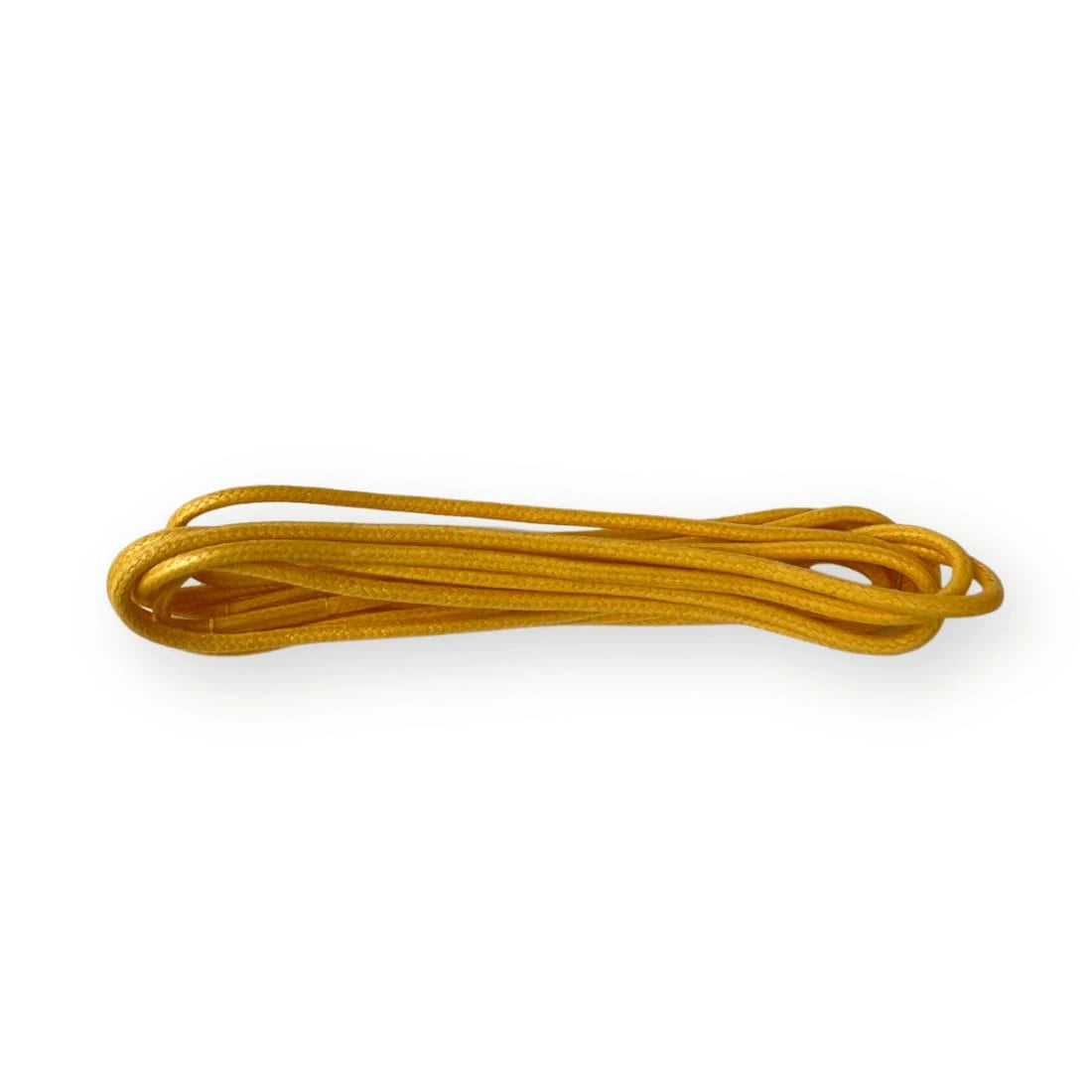 Lacets ronds cirés fins Jaune foncé - 75 cm - Accessoires