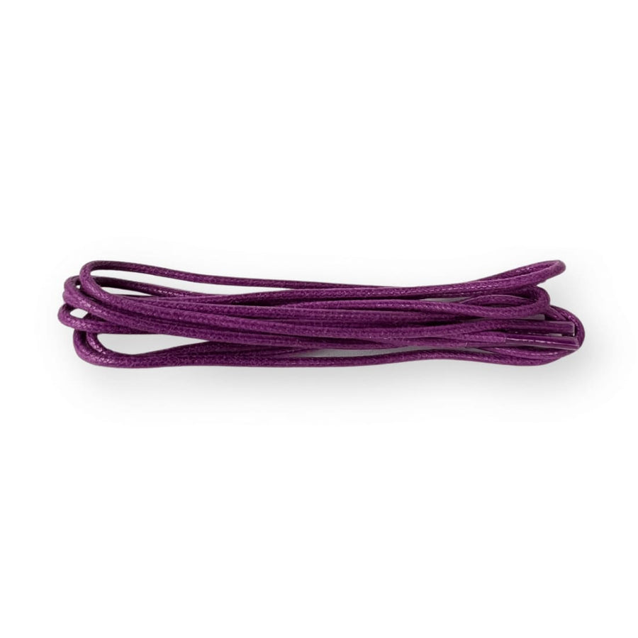 Lacets ronds cirés fins Prune Norbert Bottier