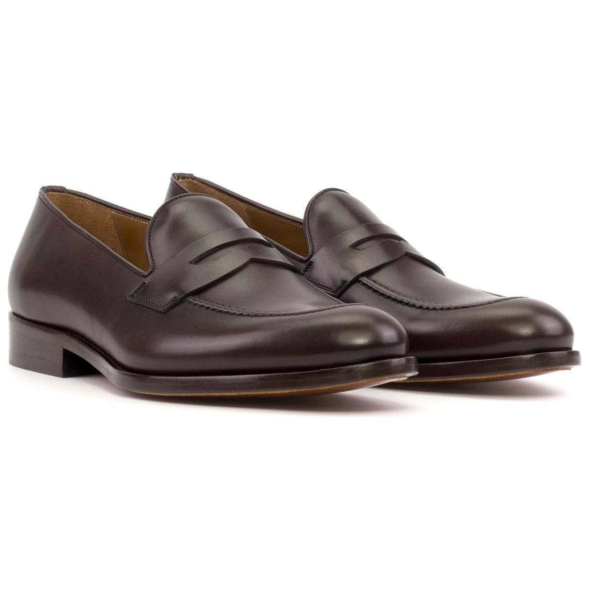 Milton - Mocassins cuir marron foncé
