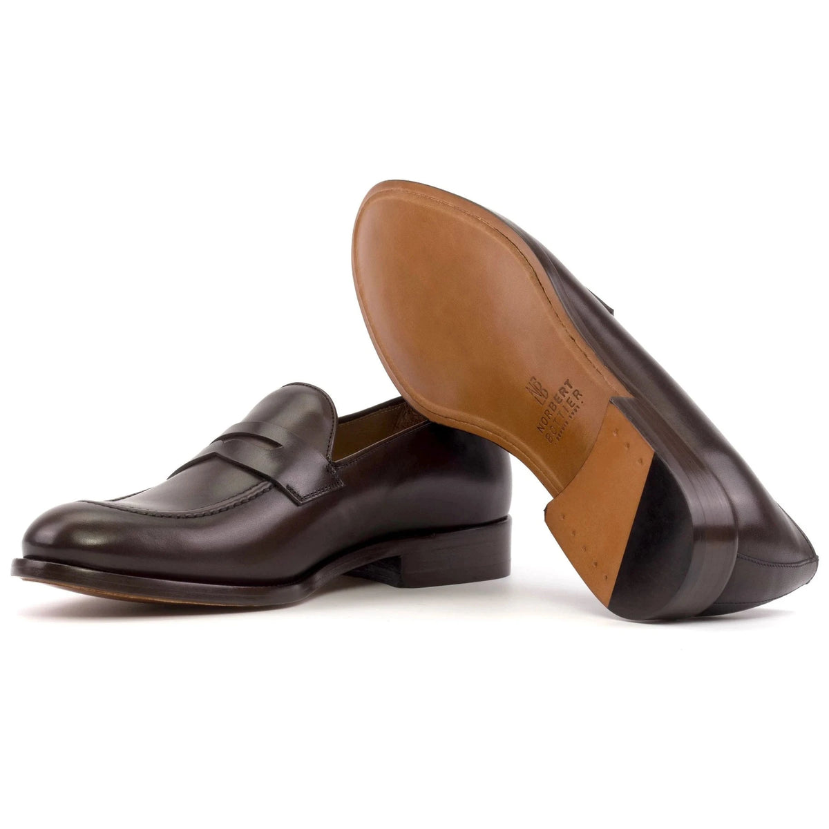Milton - Mocassins cuir marron foncé – vue 2