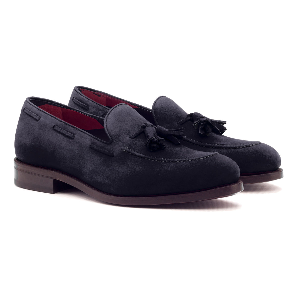 Mocassin à glands en daim bleu marine – vue 1