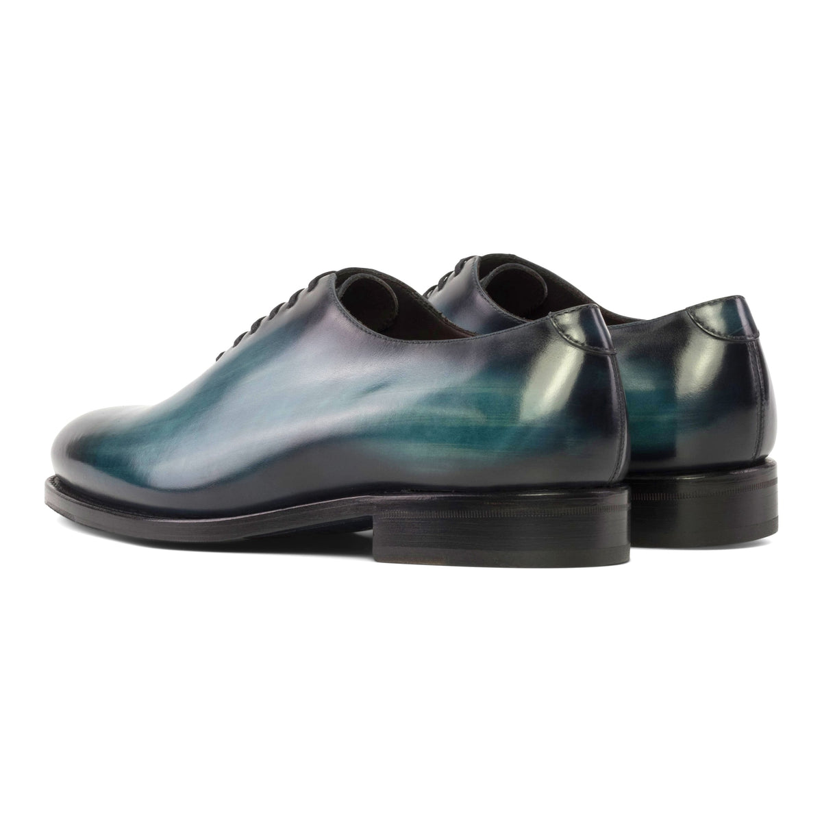 One Cut en cuir patiné pinceau turquoise – vue 3