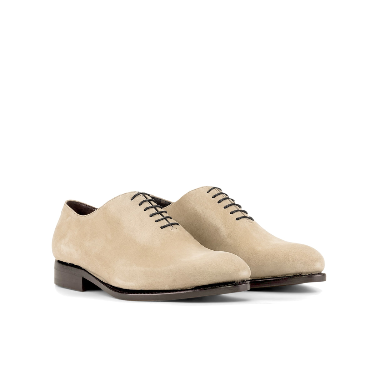 One Cut en daim de chevreau beige
