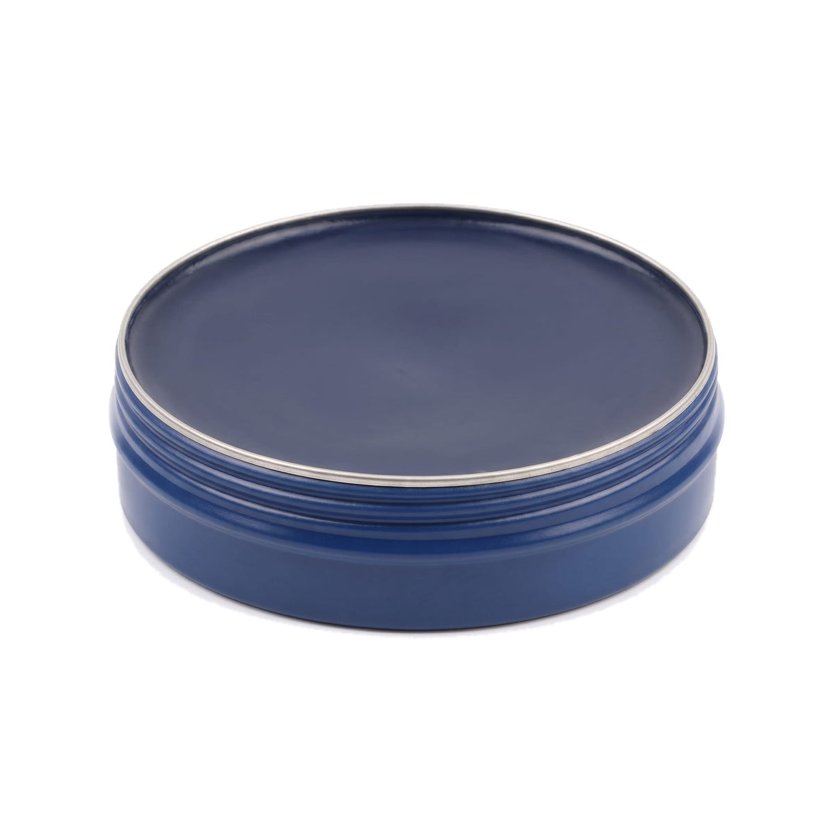 Pâte de cirage bleu marine 100 ml Norbert Bottier, boîte métal de 100 ml, ouvert