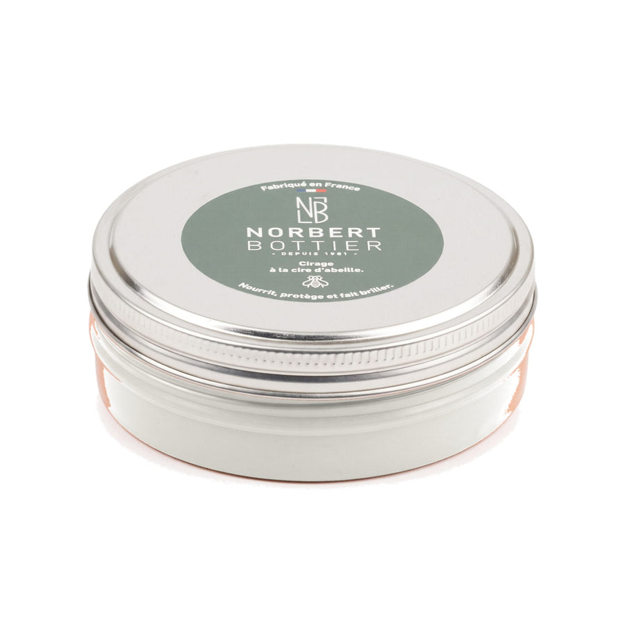 Pâte de cirage gris 100 ml Norbert Bottier, boîte métal de 100 ml