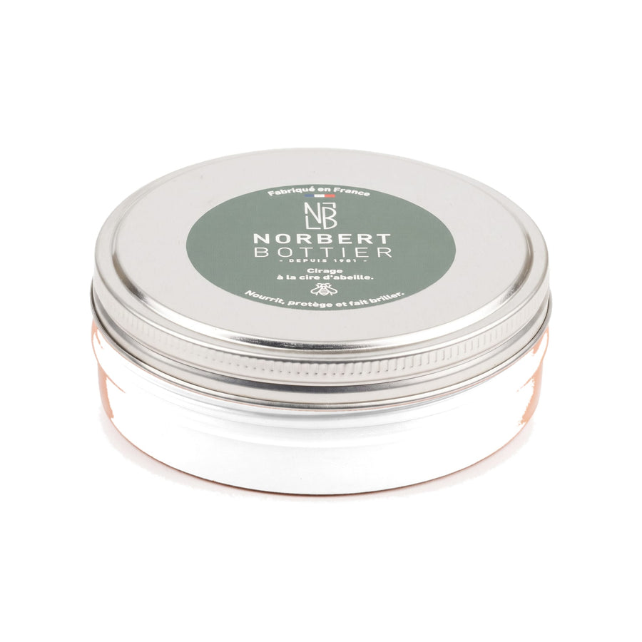 Pâte de cirage incolore 100 ml Norbert Bottier, boîte métal de 100 ml