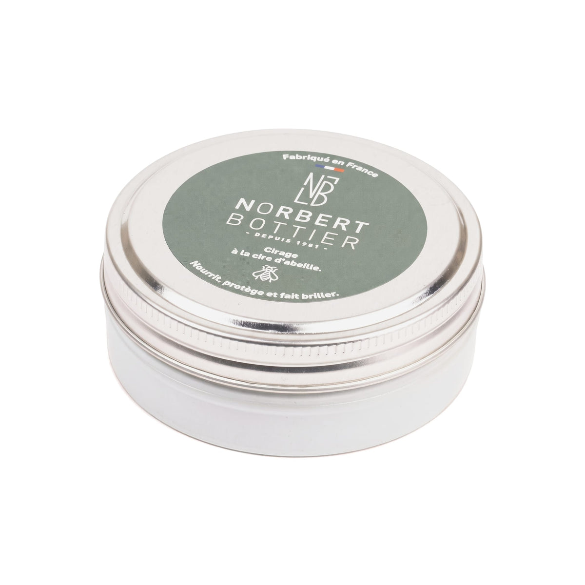 Pâte de cirage incolore 50 ml Norbert Bottier, boîte métal de 50 ml