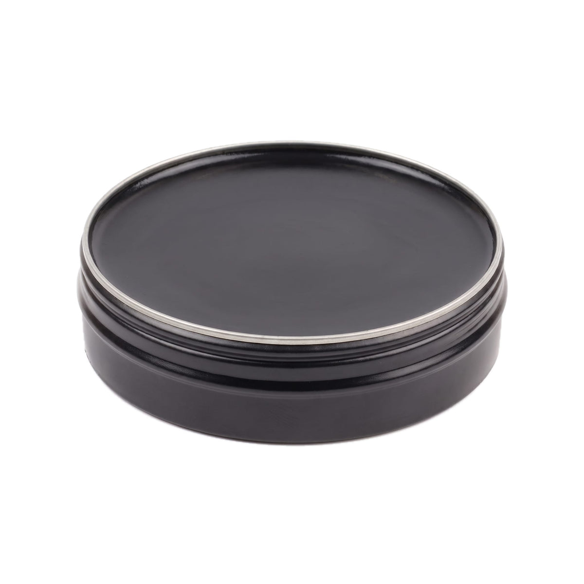 Pâte de cirage noir 100 ml Norbert Bottier, boîte métal de 100 ml, ouvert