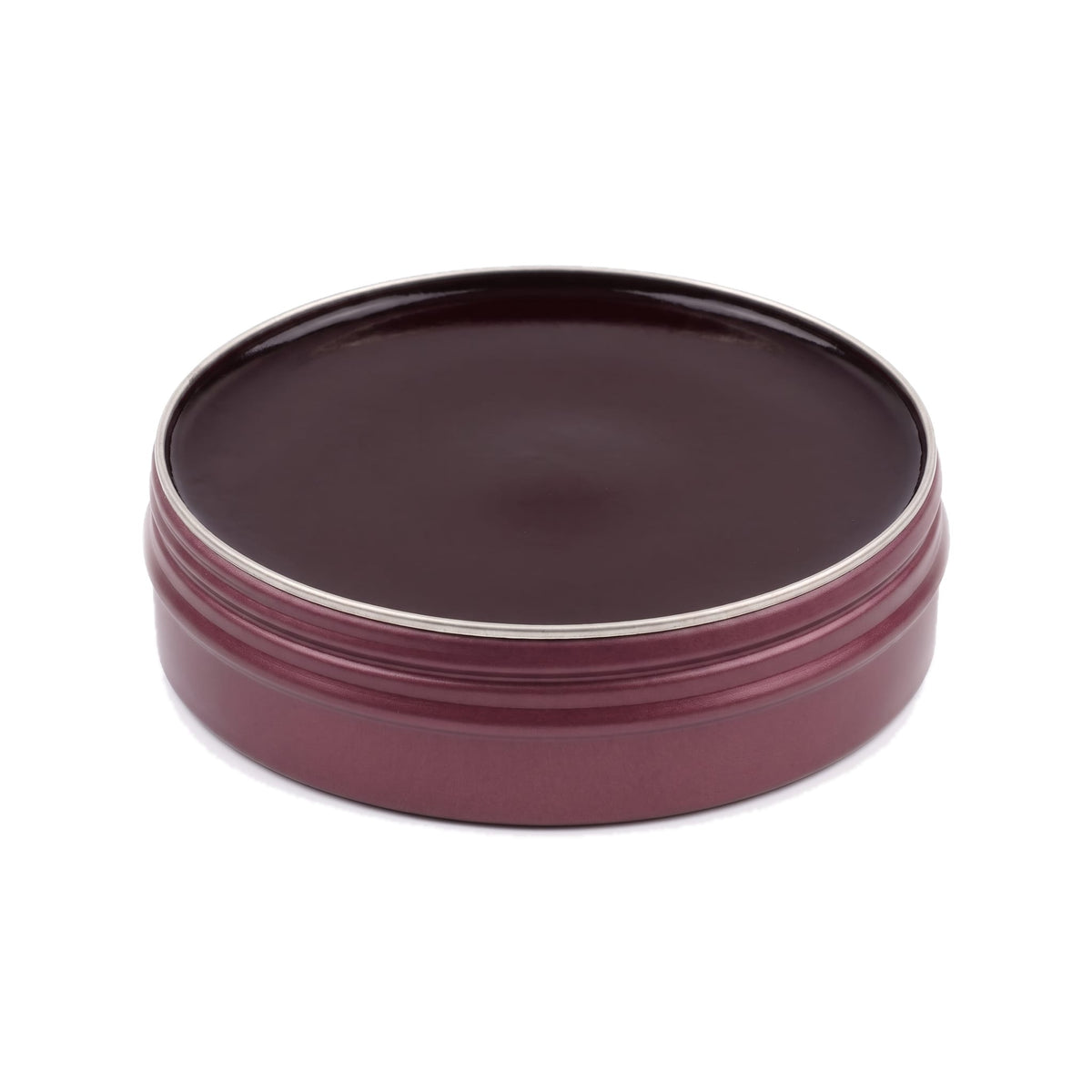 Pâte de cirage rouge bordeaux 100 ml Norbert Bottier, boîte métal de 100 ml, ouvert