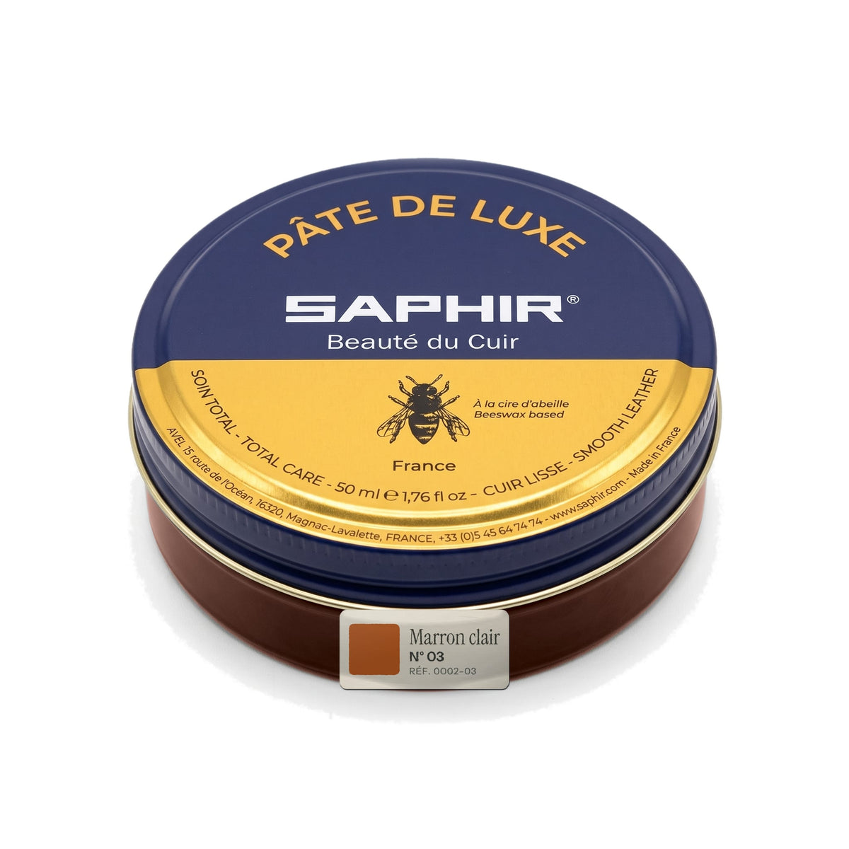 Pâte de Luxe Saphir Marron clair, boîte métal de 50 ml