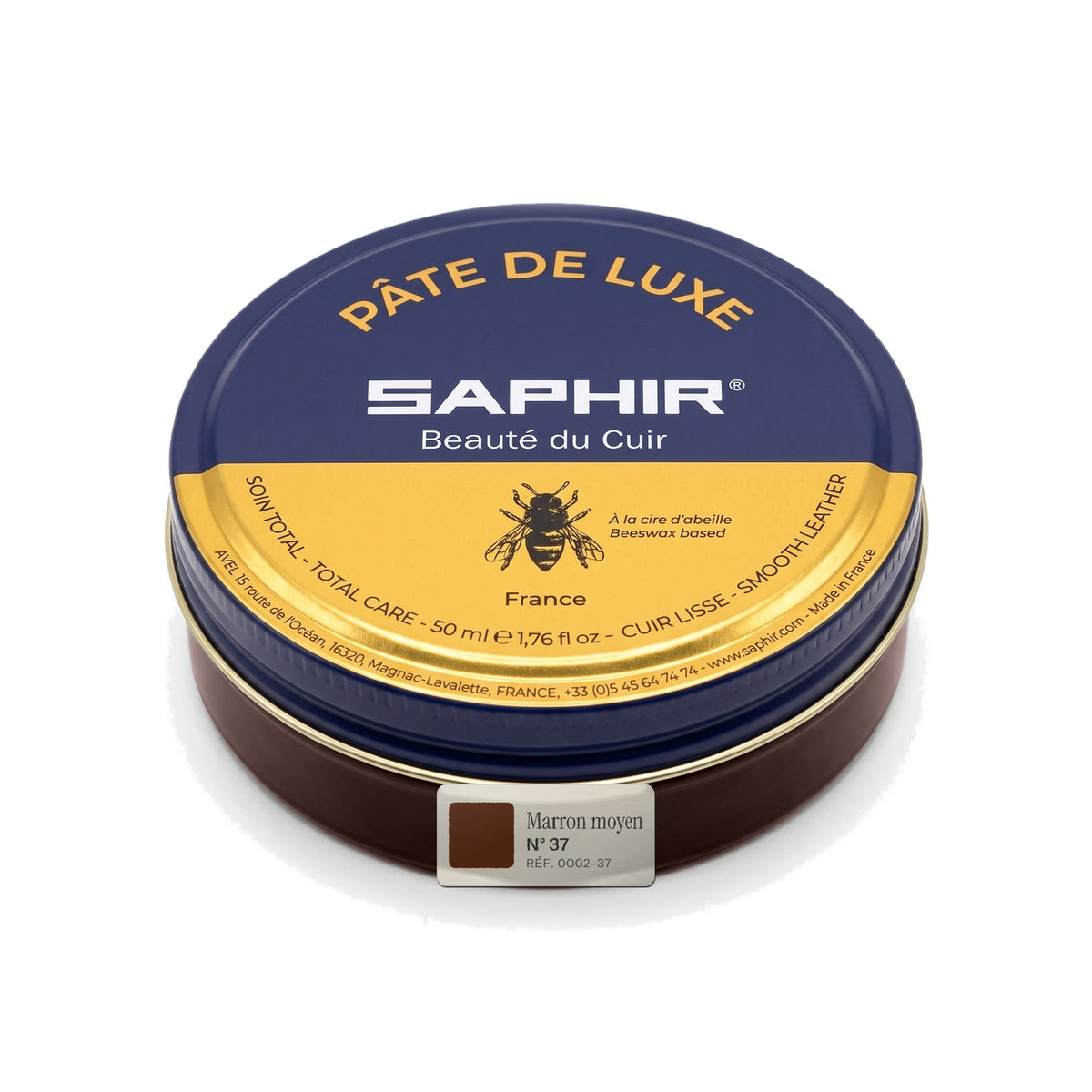 Pâte de Luxe Saphir Marron moyen, boîte métal de 50 ml
