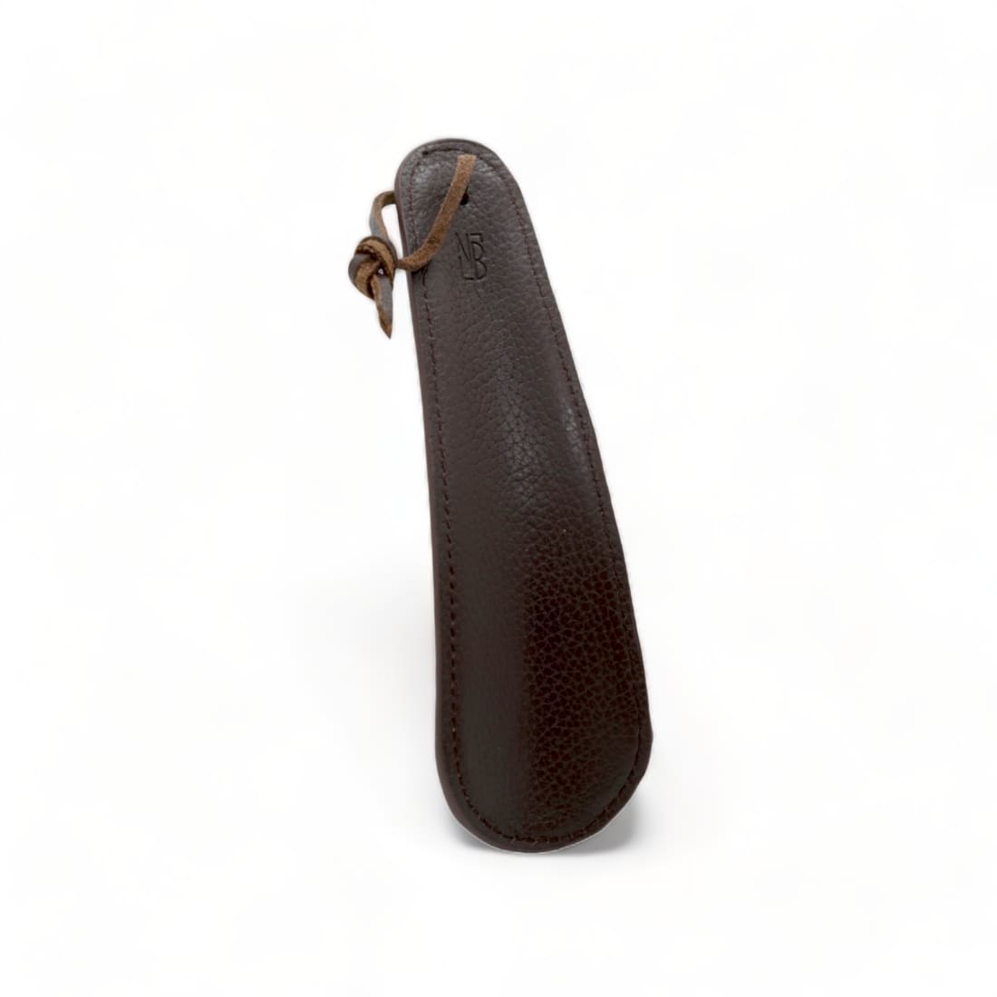 Petit chausse-pied en cuir grainé Marron Foncé - Accessoires
