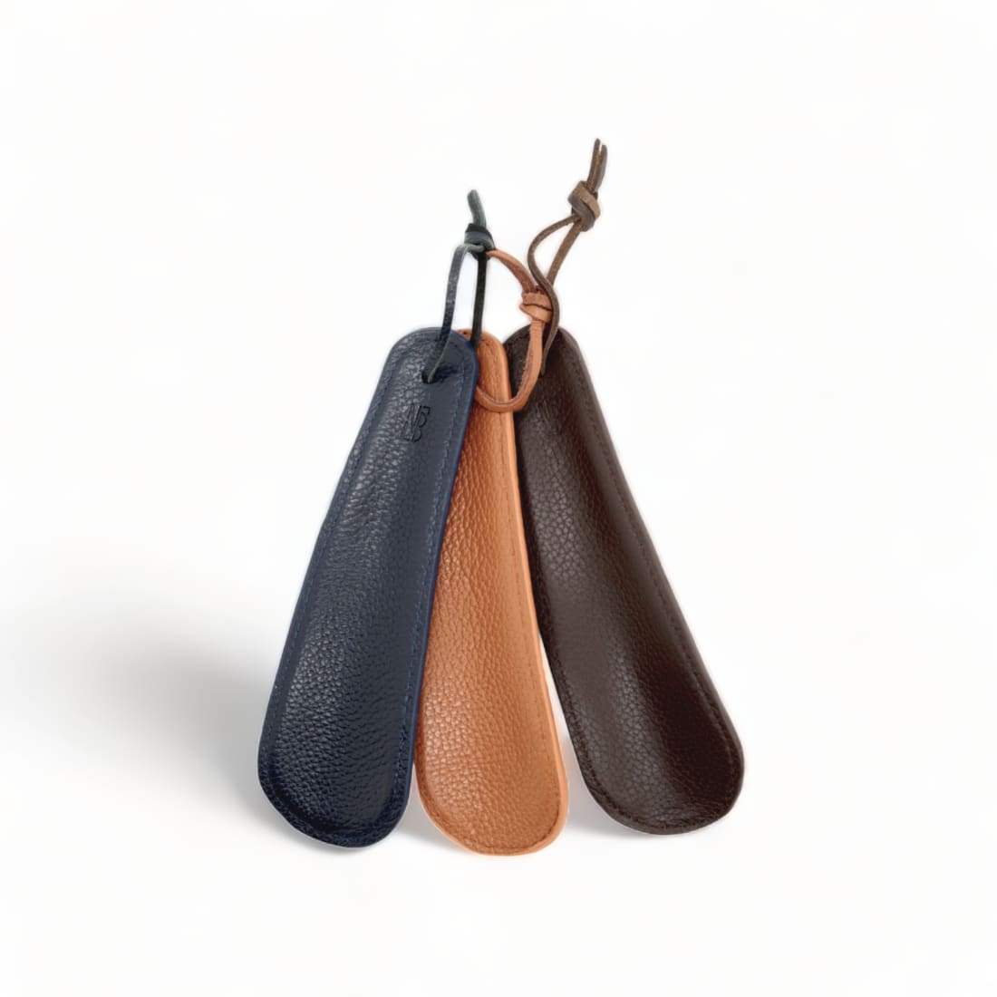 Petit chausse-pied en cuir grainé Marron Foncé - Accessoires
