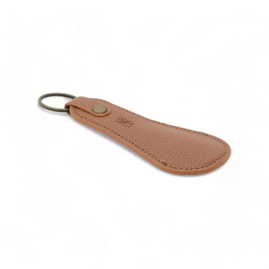 Petit chausse-pied porte-clé en cuir grainé Gold – vue 2