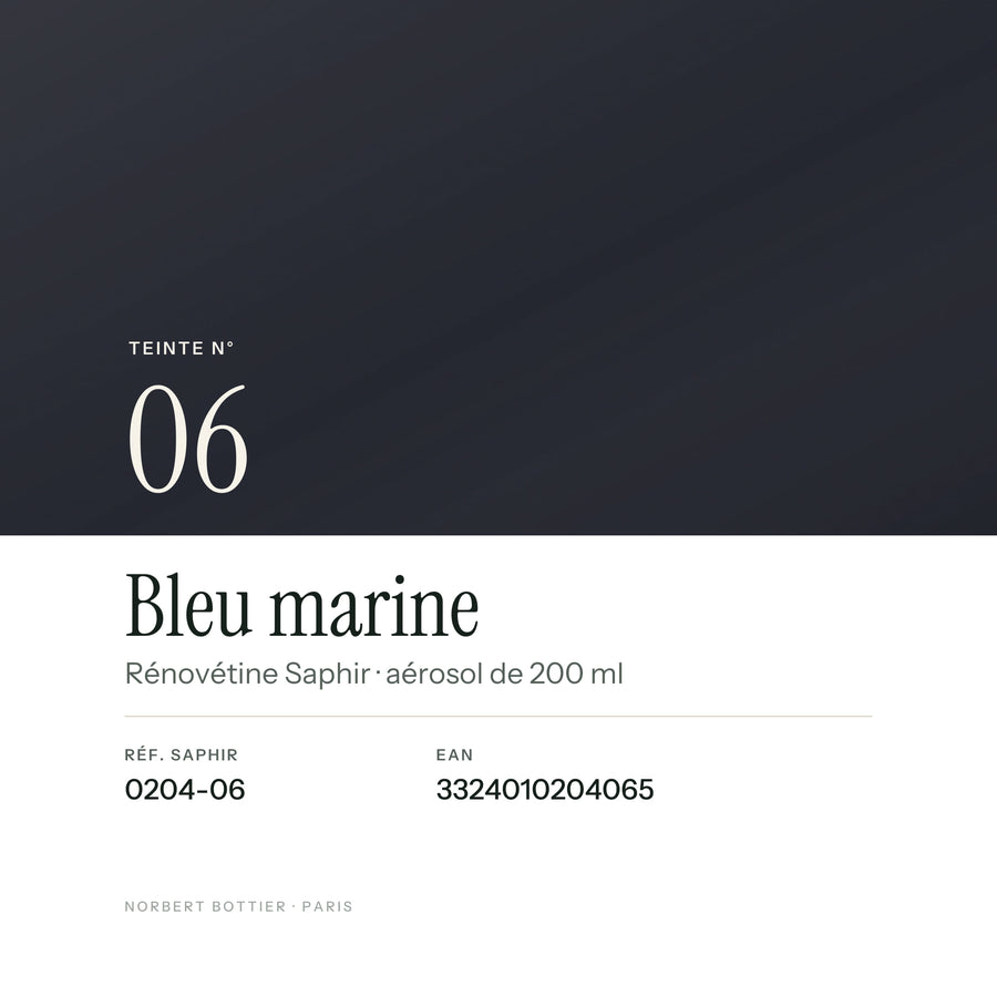 Teinte Bleu marine n° 06 de la Rénovétine Saphir, réf. 0204-06, EAN 3324010204065