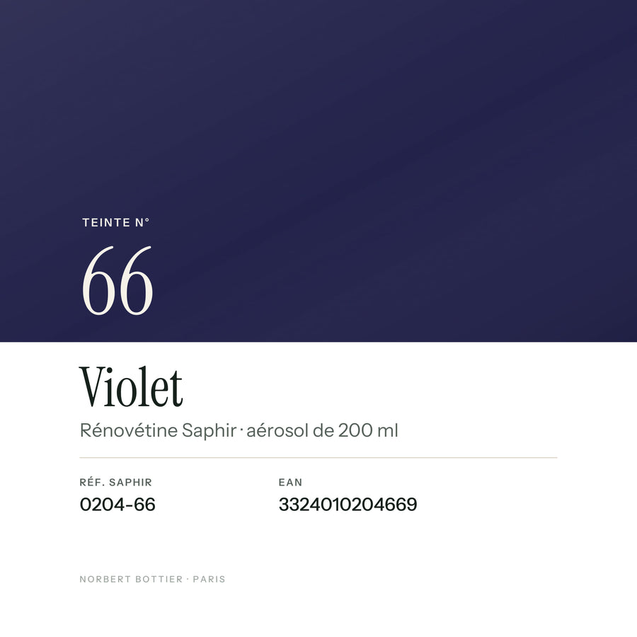 Teinte Violet n° 66 de la Rénovétine Saphir, réf. 0204-66, EAN 3324010204669