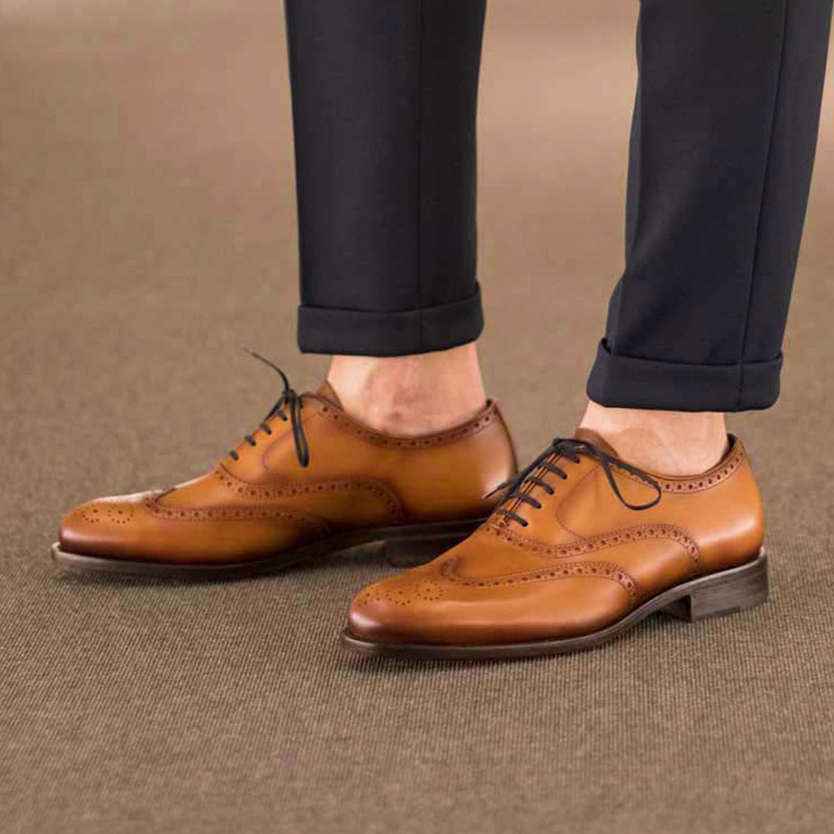 Richelieu fleuri en cuir gold – vue 4