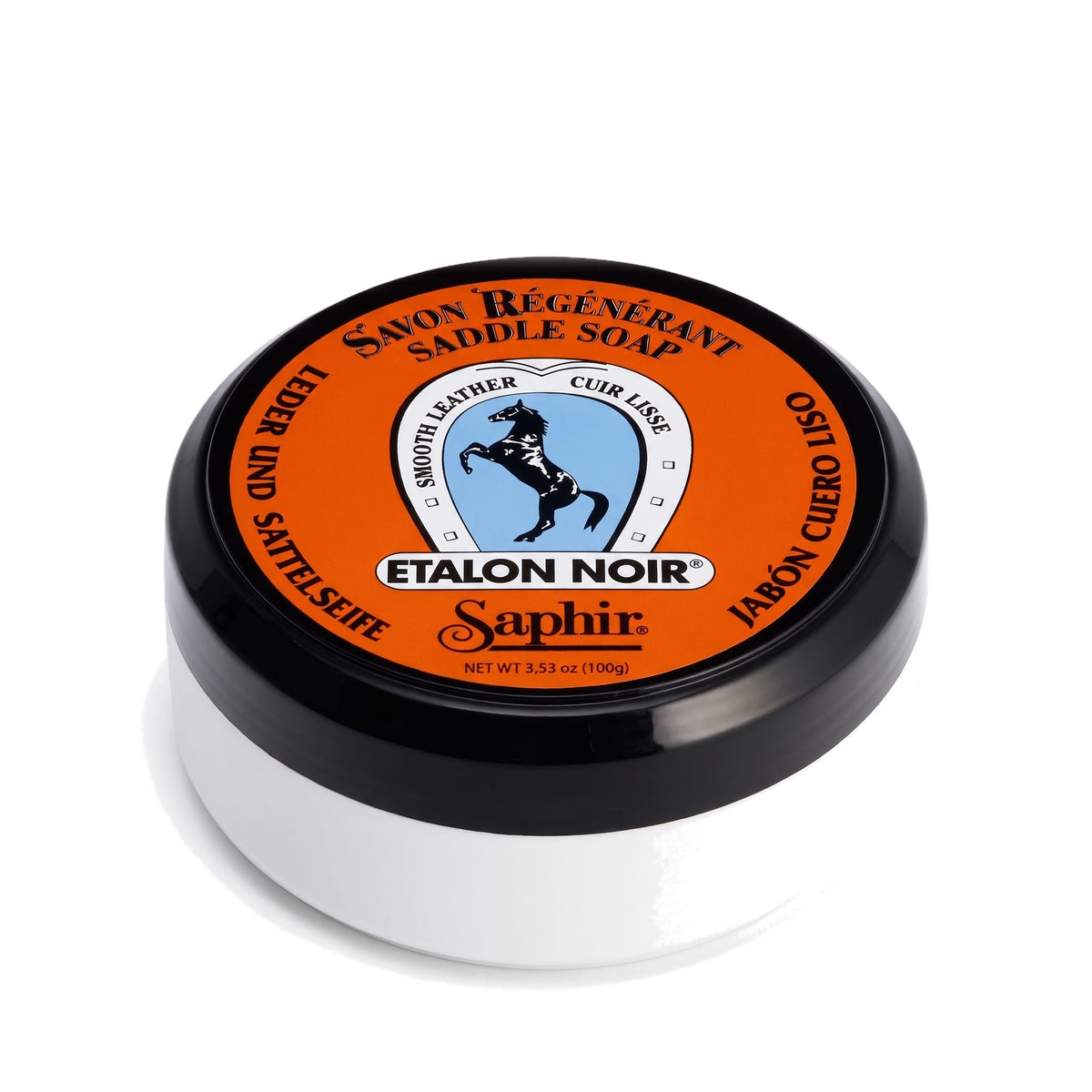 Savon Étalon Noir Saphir, boîte métal de 100 ml